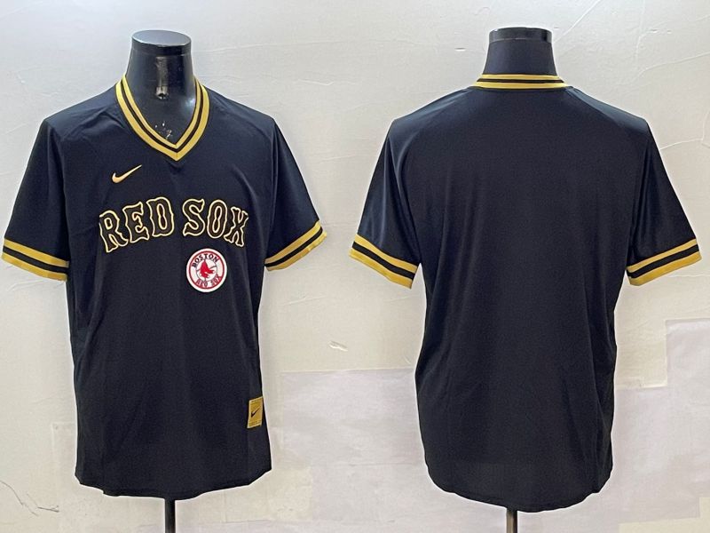 Men Boston Red Sox Blank Black Gold Game 2025 Nike MLB Jersey style 3